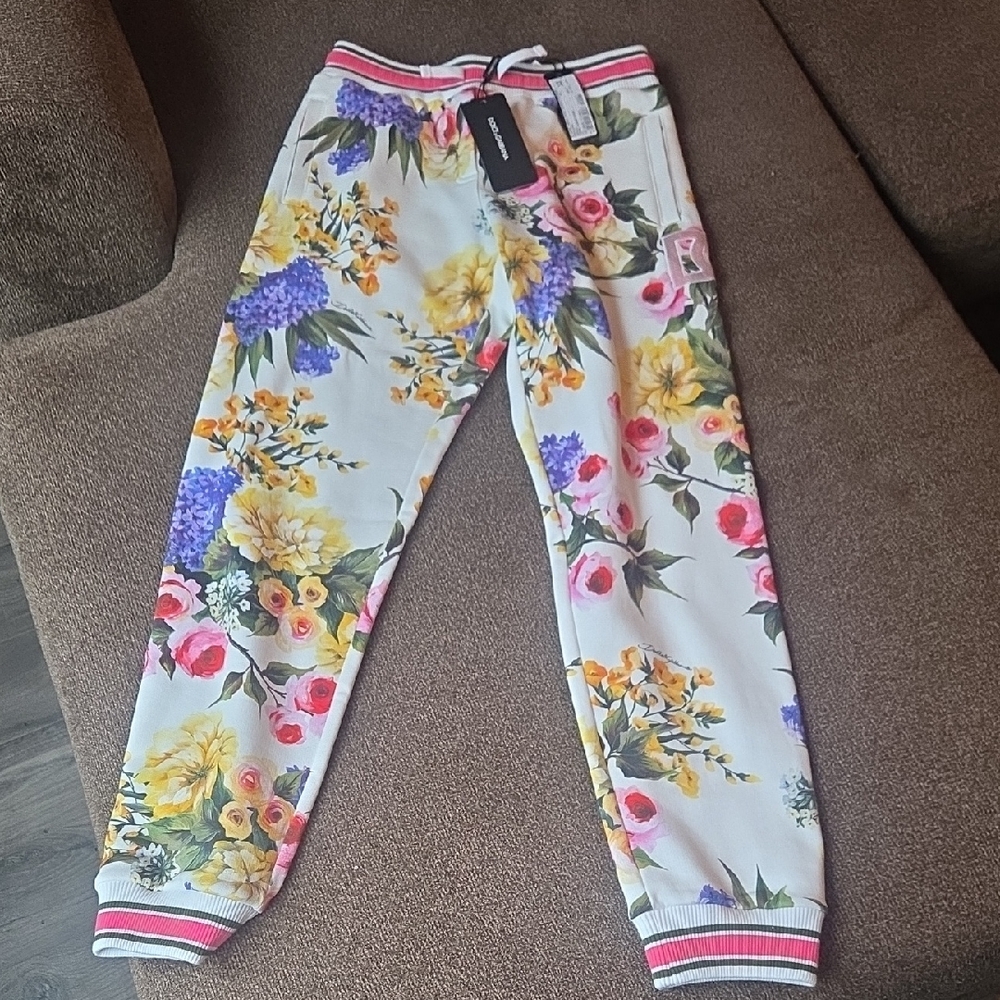 Dolce & Gabbana Multicolor Floral Kids Joggers